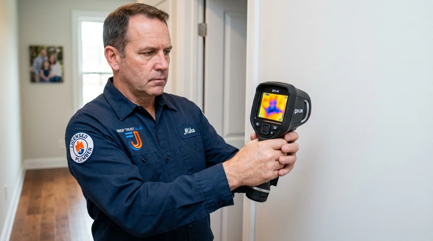 Thermal imaging leak detection by Johns Plumbing LLC in Moosic